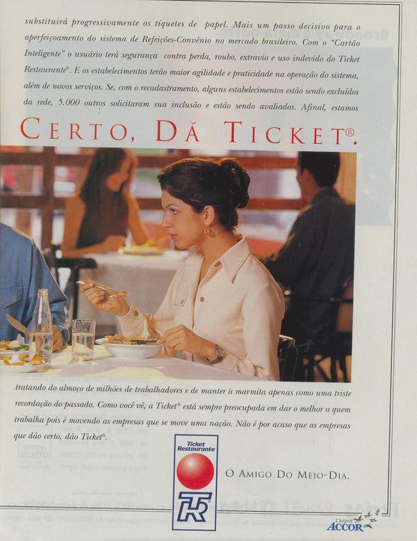 Ticket Restaurante, o amigo do meio-dia.